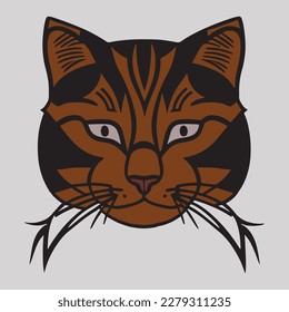 A cat head vector artwork