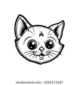 Cat Head Vector Design EPS