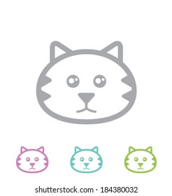 Cat head. Vector icon.