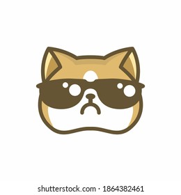 Cabeza de gato con ilustración vectorial
