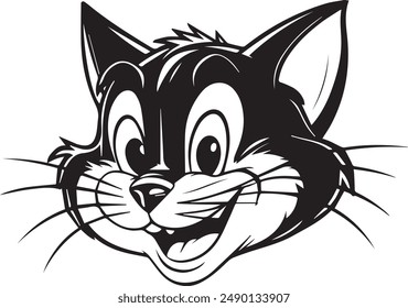 cat head vector and illustration