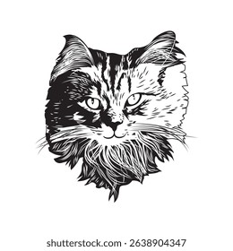 The Cat head vector illustration