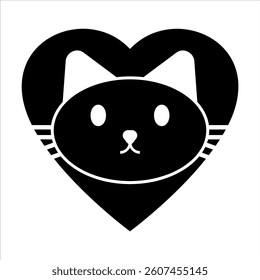 Cat Head Vector Illustration. For your website, logo, app, UI design. Vector illustration, isolated on white background.