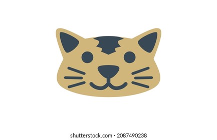 Cat head vector image on white background