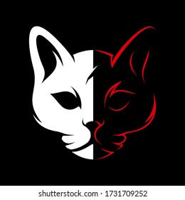 Cat Head Vector Logo design
