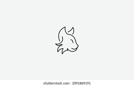Cat head vector logo design