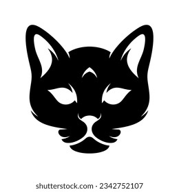 Cat Head Vector Logo Design Template