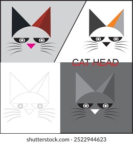 cat head vector
which is very cute, can be used for designs