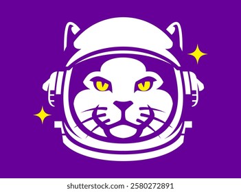 CAT HEAD WEARING ASTRONAUTO HELMET