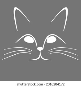 cat head wo sport art best design vector illustration for use in design and print poster canvas