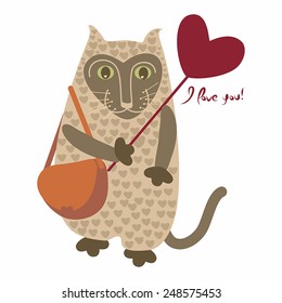 cat and heart