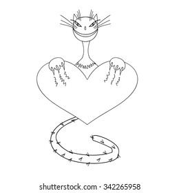 cat with heart