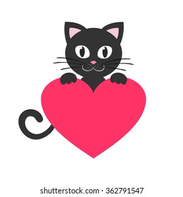cat with heart
