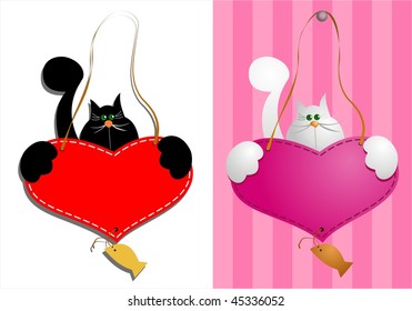 cat and heart