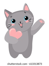Cat with heart