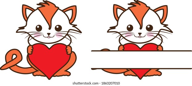Cat With Heart and Split Monogram Bundle is suitable for t-shirt, laser cutting, sublimation, hobby, cards, invitations, website or crafts projects. Perfect for magazine, news papers, posters etc.