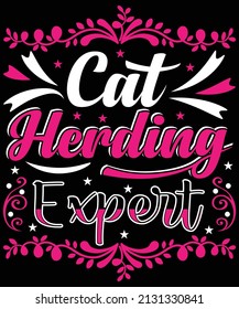 Diseño de camisetas de expertos en manada de gatos para amantes de la mascota.