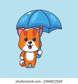 Katze, die einen Regenschirm hält Vektorgrafik.
Vektorgrafik-Illustration geeignet für Poster, Broschüre, Web, Maskottchen, Aufkleber, Logo und Ikone.