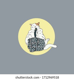 Ilustración vectorial de peces de retención de gatos