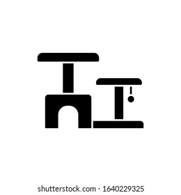 Cat, home icon. Simple line, outline vector ecology icons for ui and ux, website or mobile application