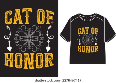Cat of honor T-Shirt Design