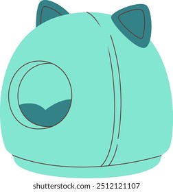 Ilustração do vetor da cama da casa do gato