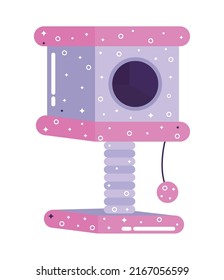 diseño de la casa del gato sobre blanco
