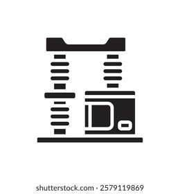 Cat House Filled Icon Vector Illustration