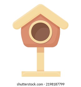 Cat house icon cartoon vector. Pet toy. Tower shop