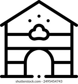 cat house icon. Thin Linear Style Design Isolated On White Background
