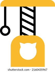 Cat house, illustration, vector on a white background.