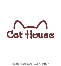 Cat House Kitten Pets Logo