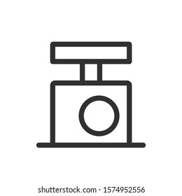 cat house, linear icon. Editable stroke