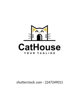 cat house logo design inspiration