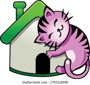 Cat house logo for cat lovers