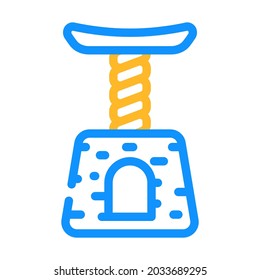 cat house pet toy color icon vector. cat house pet toy sign. isolated symbol illustration