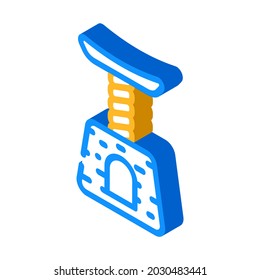 cat house pet toy isometric icon vector. cat house pet toy sign. isolated symbol illustration