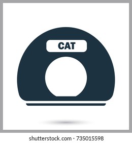 Cat house simple icon for web and mobile design