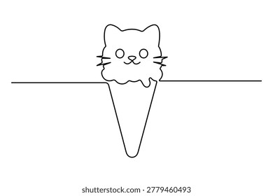 Cat ice cream cone