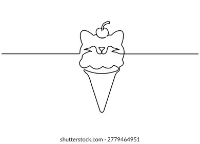 Cat ice cream cone