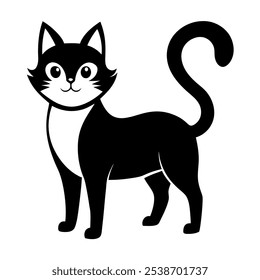 Ícone Cat - Adorável animal de estimação e felino amigo ilustração