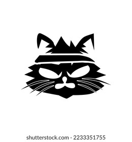 The cat icon is black, on a white background.