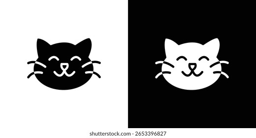 Cat icon black silhouette for web, and mobile app