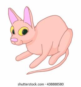 Cat icon, cartoon style