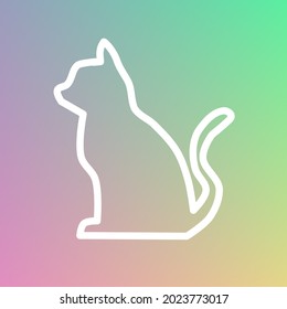 Katzen-Symbol mit buntem Hintergrund