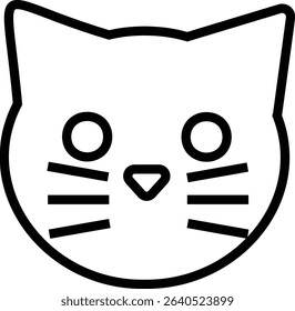 Cat  icon con isolated on white background