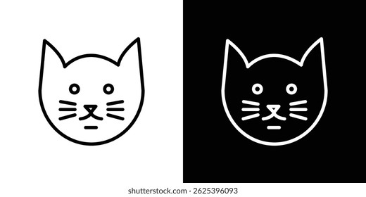 Cat icon concept stroke on white background