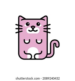 Cat icon. Icon design. Template elements. Flat style