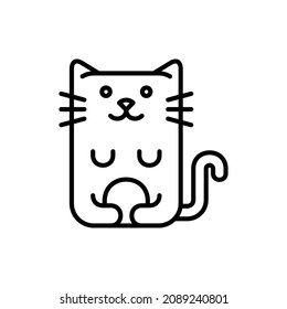 Cat icon. Icon design. Template elements. Flat style