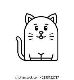 Cat icon. Icon design. Template elements. Flat style